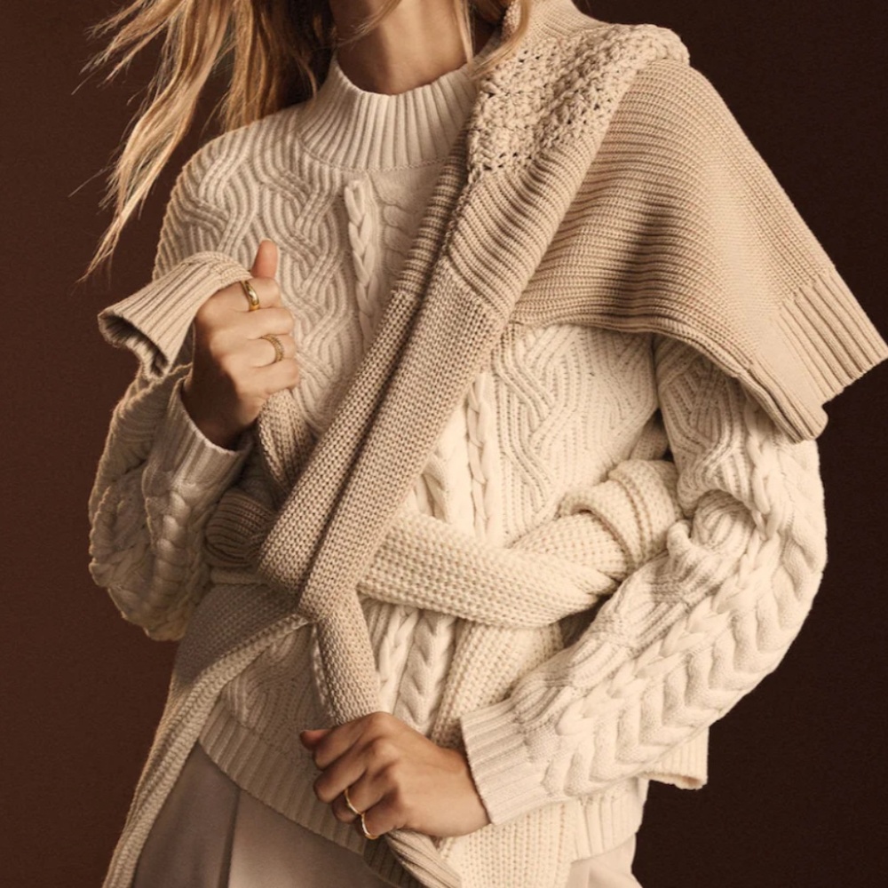 Celeste Cable Cotton Merino Sweater